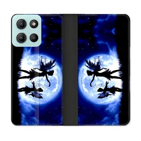 Housse cuir portefeuille Pour Motorola G15 Fantastique Fee Lune