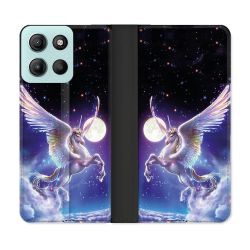 Housse cuir portefeuille Pour Motorola G15 Fantastique Licorne Céleste
