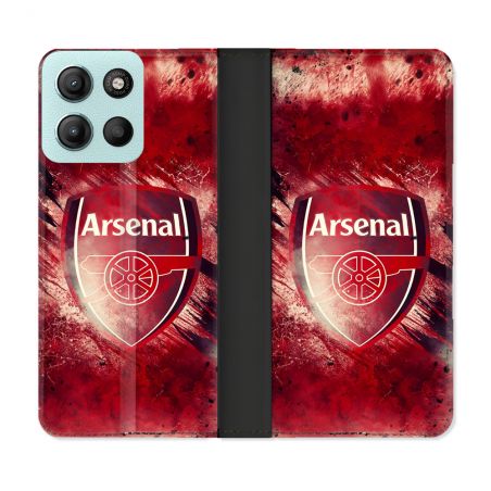 Housse cuir portefeuille Pour Motorola G15 Foot Arsenal