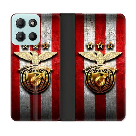 Housse cuir portefeuille Pour Motorola G15 Foot Benfica