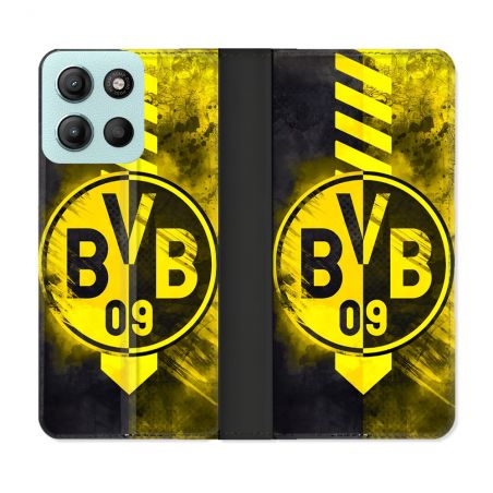 Housse cuir portefeuille Pour Motorola G15 Foot Dortmund