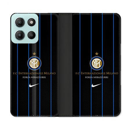 Housse cuir portefeuille Pour Motorola G15 Foot Inter Milan