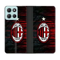 Housse cuir portefeuille Pour Motorola G15 Foot Milan AC