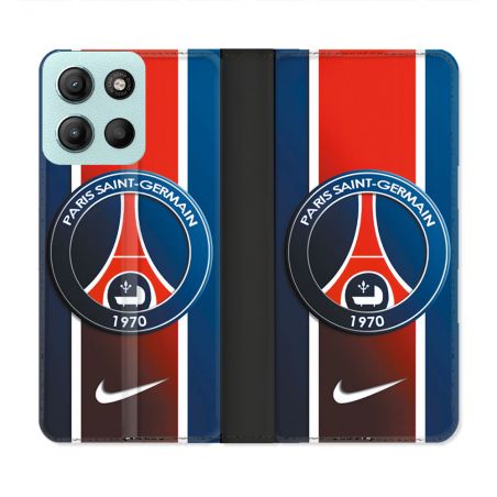 Housse cuir portefeuille Pour Motorola G15 Foot PSG 1970
