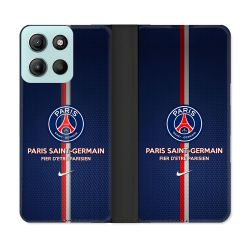 Housse cuir portefeuille Pour Motorola G15 Foot PSG Fier