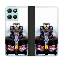 Housse cuir portefeuille Pour Motorola G15 Formule 1 F1 Red Bull