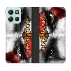 Housse cuir portefeuille Pour Motorola G15 God Of War GOW