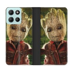 Housse cuir portefeuille Pour Motorola G15 Groot Vert