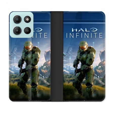 Housse cuir portefeuille Pour Motorola G15 Halo