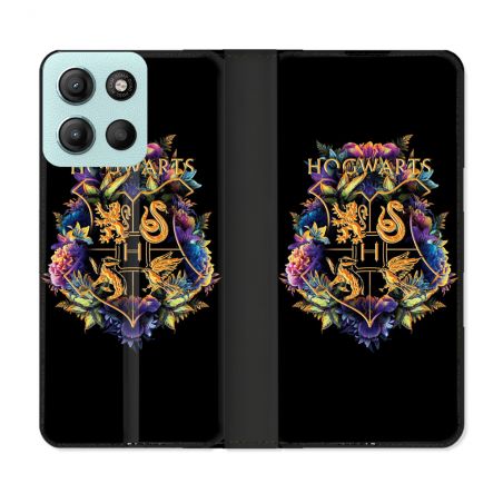 Housse cuir portefeuille Pour Motorola G15 Harry Potter Hogwarts