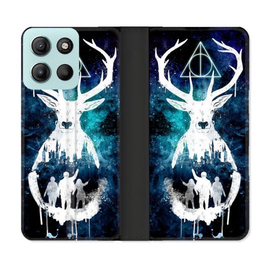 Housse cuir portefeuille Pour Motorola G15 Harry Potter Patronome
