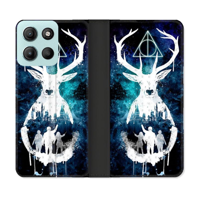 Housse cuir portefeuille Pour Motorola G15 Harry Potter Patronome