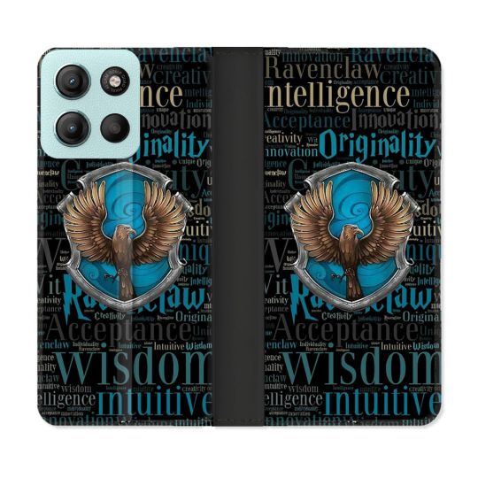 Housse cuir portefeuille Pour Motorola G15 Harry Potter Serdaigle