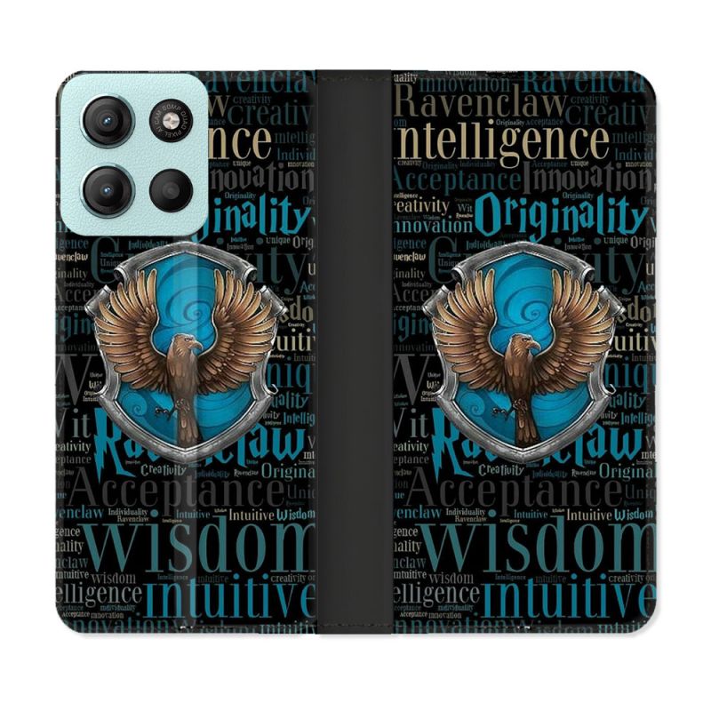 Housse cuir portefeuille Pour Motorola G15 Harry Potter Serdaigle