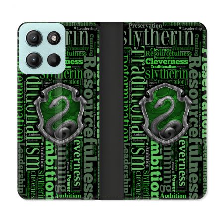 Housse cuir portefeuille Pour Motorola G15 Harry Potter Serpentar