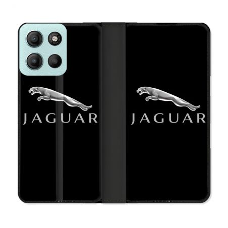 Housse cuir portefeuille Pour Motorola G15 Jaguar
