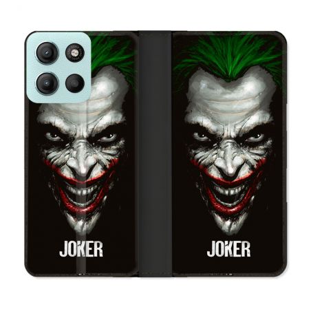Housse cuir portefeuille Pour Motorola G15 Joker Noir
