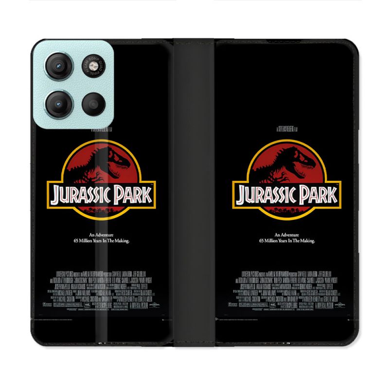Housse cuir portefeuille Pour Motorola G15 Jurassic Park Affiche