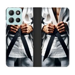 Housse cuir portefeuille Pour Motorola G15 Kimono Ceinture