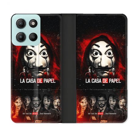 Housse cuir portefeuille Pour Motorola G15 La Casa De Papel