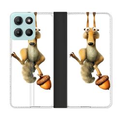 Housse cuir portefeuille Pour Motorola G15 L'âge de Glace Scratch Suspendu