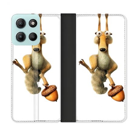 Housse cuir portefeuille Pour Motorola G15 L'âge de Glace Scratch Suspendu