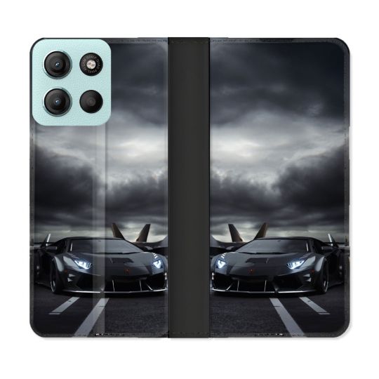 Housse cuir portefeuille Pour Motorola G15 Lamborghini Avion