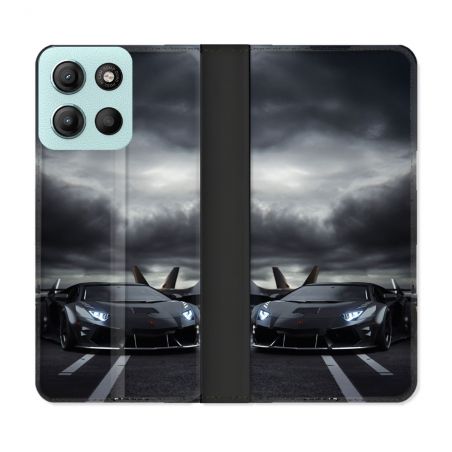 Housse cuir portefeuille Pour Motorola G15 Lamborghini Avion