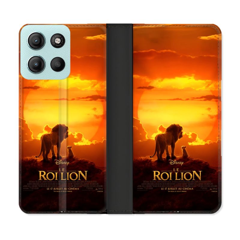 Housse cuir portefeuille Pour Motorola G15 Le Roi Lion Affiche