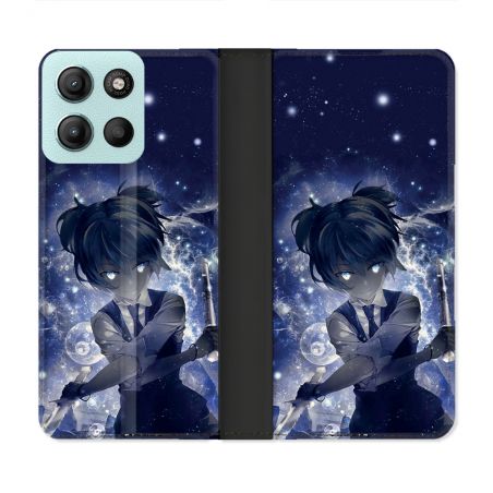 Housse cuir portefeuille Pour Motorola G15 Manga Assassination Classroom Nagisa
