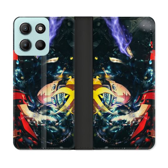 Housse cuir portefeuille Pour Motorola G15 Manga Boruto Eclair