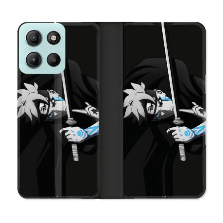 Housse cuir portefeuille Pour Motorola G15 Manga Boruto Epée