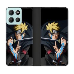 Housse cuir portefeuille Pour Motorola G15 Manga Boruto Tatouage
