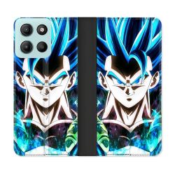 Housse cuir portefeuille Pour Motorola G15 Manga Dragon Ball Gogeta Visage