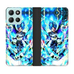 Housse cuir portefeuille Pour Motorola G15 Manga Dragon Ball Vegeta Bleu