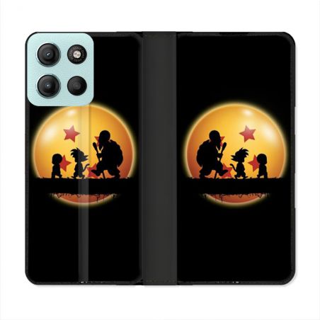Housse cuir portefeuille Pour Motorola G15 Manga Dragon Ball Vintage