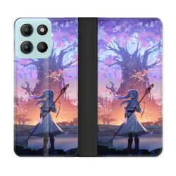 Housse cuir portefeuille Pour Motorola G15 Manga Frieren