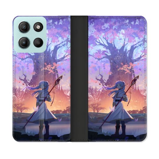 Housse cuir portefeuille Pour Motorola G15 Manga Frieren