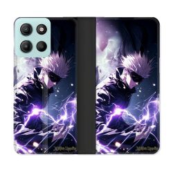Housse cuir portefeuille Pour Motorola G15 Manga Jujutsu Kaisen Gojo Saturo