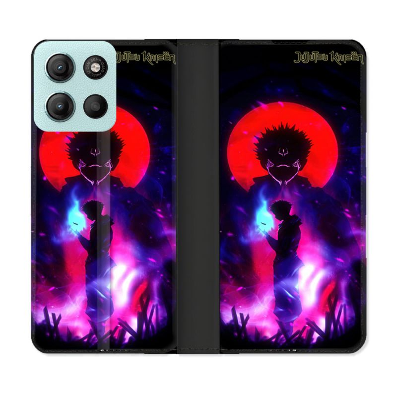 Housse cuir portefeuille Pour Motorola G15 Manga Jujutsu Kaisen Itadori Sukuna