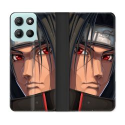 Housse cuir portefeuille Pour Motorola G15 Manga Naruto Itachi Visage