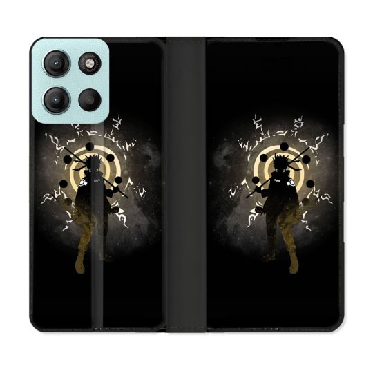 Housse cuir portefeuille Pour Motorola G15 Manga Naruto Sage