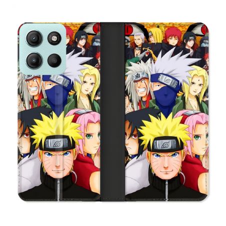 Housse cuir portefeuille Pour Motorola G15 Manga Naruto Team