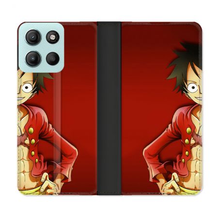 Housse cuir portefeuille Pour Motorola G15 Manga One Piece Luffy