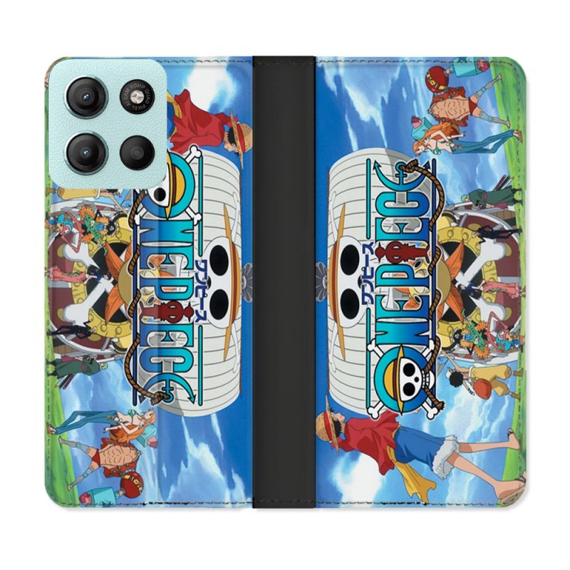 Housse cuir portefeuille Pour Motorola G15 Manga One Piece Sunny