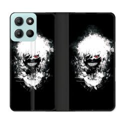 Housse cuir portefeuille Pour Motorola G15 Manga Tokyo Ghoul Kaneki Tag