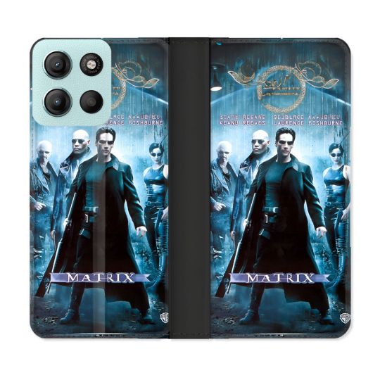 Housse cuir portefeuille Pour Motorola G15 Matrix Affiche