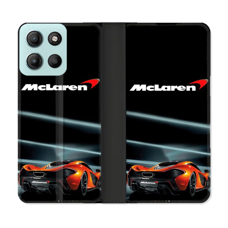 Housse cuir portefeuille Pour Motorola G15 Mc Laren