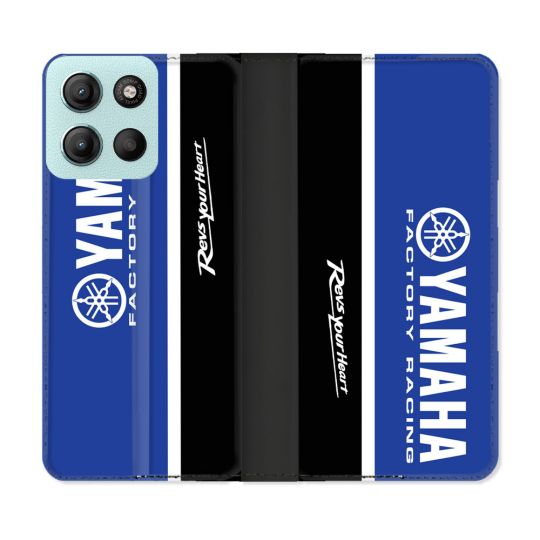 Housse cuir portefeuille Pour Motorola G15 Moto Yamaha