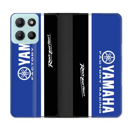Housse cuir portefeuille Pour Motorola G15 Moto Yamaha